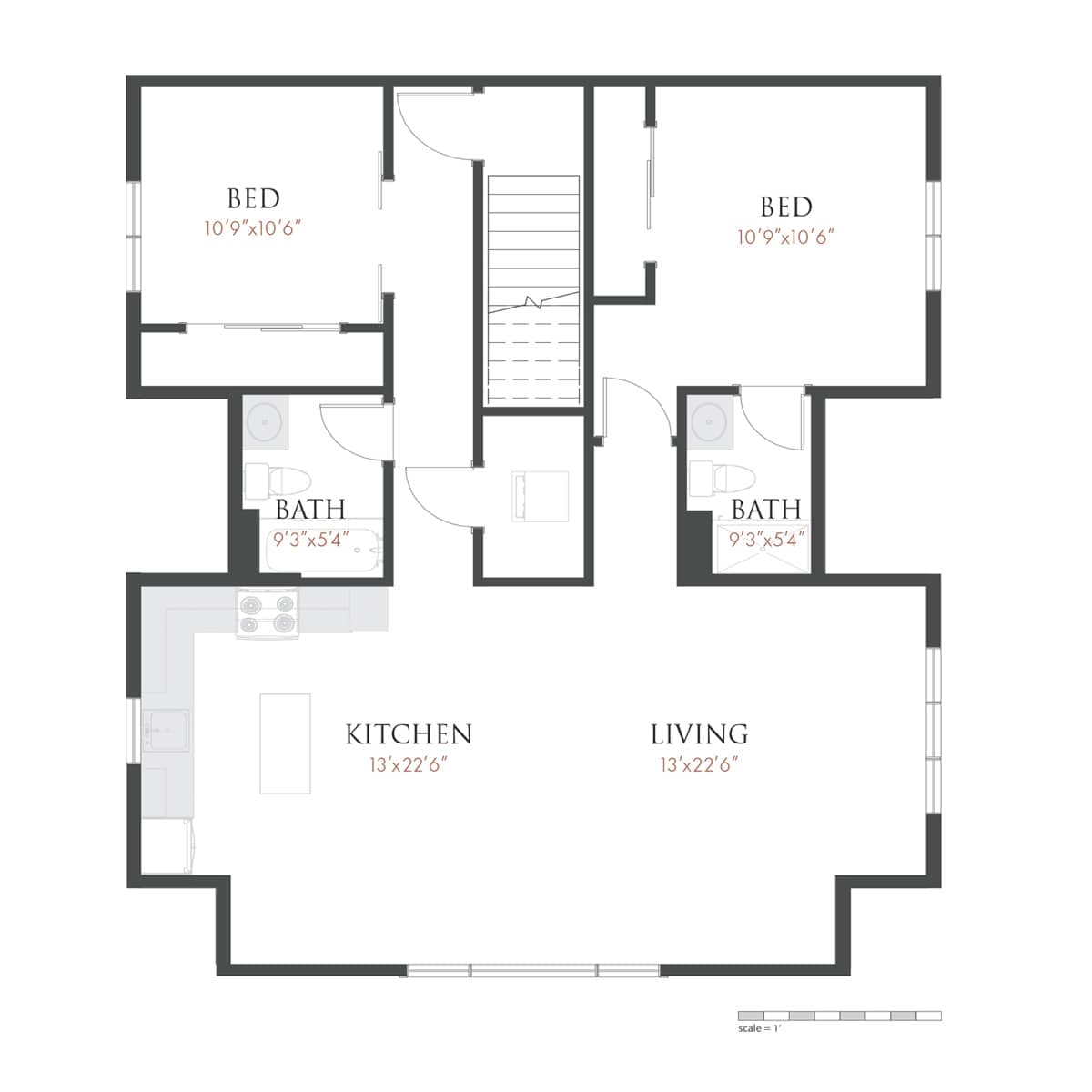 Grove Apartments Floor plan D